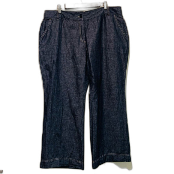 Talbots Heritage Linen Cotton Chambray lightweight jeans size 20w petite - Picture 1 of 5